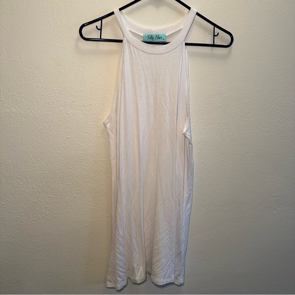 Filly Flair White Tunic Tank Top Size Small